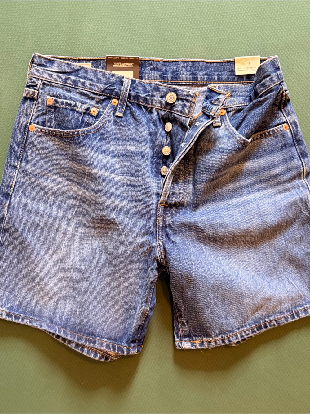 Levi's Mid Wash 501 Denim Jeans shorts - Blue